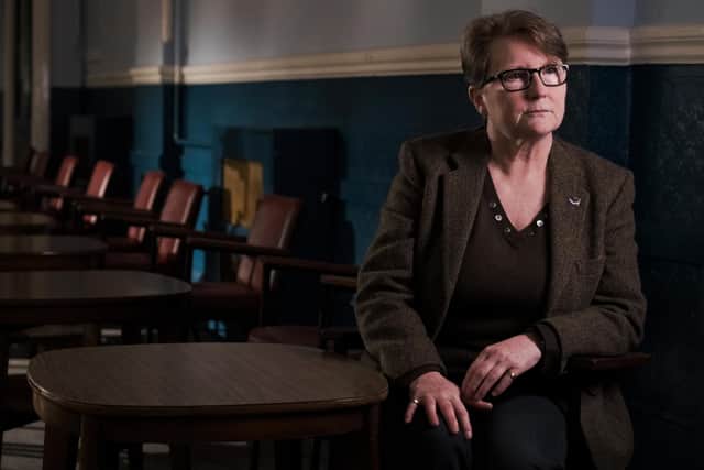 Elaine Chambers, 62, who co-founded the campaigning and support group Rank Outsiders, appearing in a Sky documentary, Forced Out Picture: Sky/PA Wire