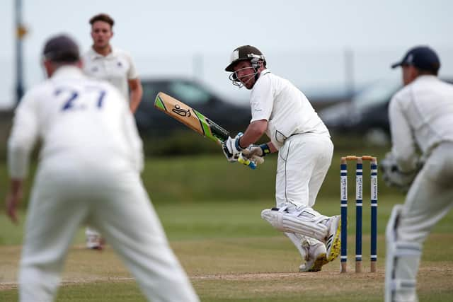 Jack Lovett hit an unbeaten 47 as Sarisbury defeated Calmore.
Picture: Chris Moorhouse