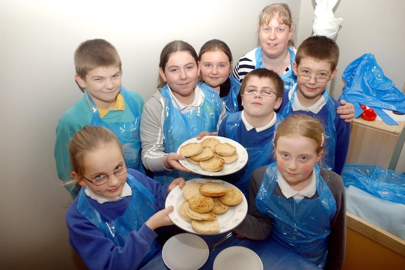 These children were getting ready for a cake sale at Easington Childrens Centre in 2007. Remember this?