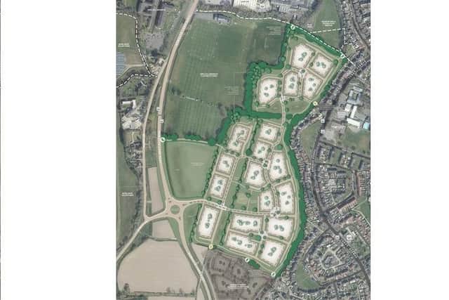 The Bargate and Miller Homes plan for 375 homes on land east of Newgate lane