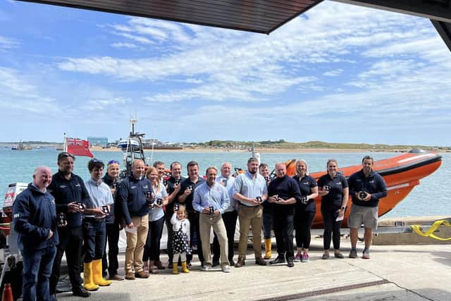 Portsmouth South MP Stephen Morgan presented RNLI staff and volunteers with Platinum Jubilee medals.