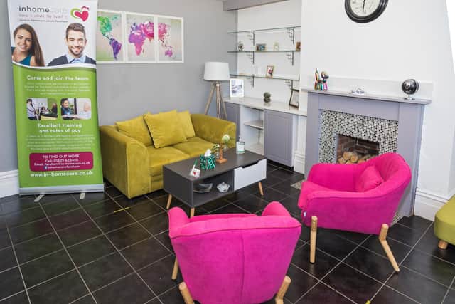 The colourful meeting room at In Home Care in Fareham. Picture: Mike Cooter (090721)