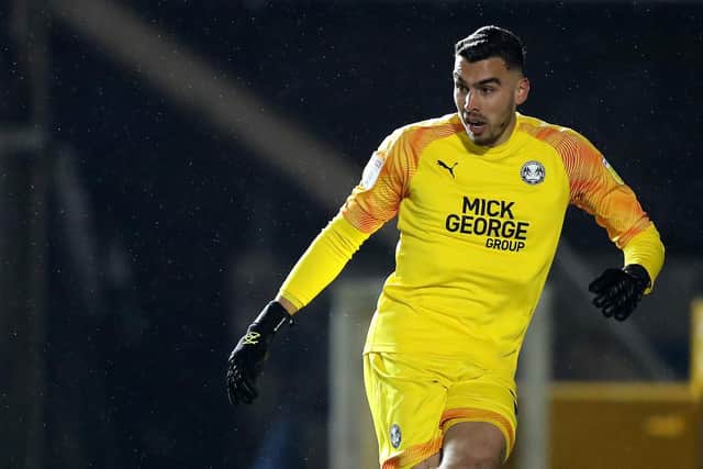 Then-Peterborough keeper Daniel Gyollai spent a week-long trial with Pompey last summer.  Picture: David Rogers/Getty Images