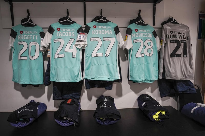 2 - Zak Swanson, 3 - Denver Hume, 6 - Connor Ogilvie, 7 - Marlon Pack, 9- Colby Bishop, 11 - Ronan Curtis, 16 - Joe Morrell, 17 - Joe Rafferty, 18 - Reeco Hackett, 20 - Sean Raggett, 21 - Josh Oluwayemi, 25 - Jay Mingi, 26 - Tom Lowery, 29 - Paddy Lane, 30 - Harry Jewitt White, 34 - Ryler Towler.