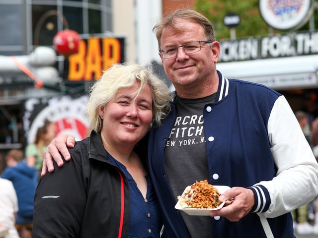 Ruth Johnson and Simon Fraser. British Street Food awards at Gunwharf Quays, Portsmouth Picture: Chris  Moorhouse (080624-30)
