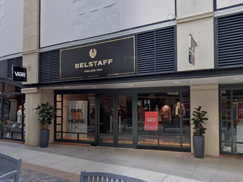 The Gunwharf website states: "Belstaff is a British clothing brand created by and for independent spirits. Technical fabric innovation and expert craftsmanship are in our DNA, and our modern collections of performance-inspired menswear and womenswear are engineered to take you wherever you want to go."
