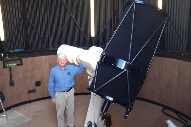 Dr Robin Gorman doing what he loved most - observing the night skies above Hampshire.