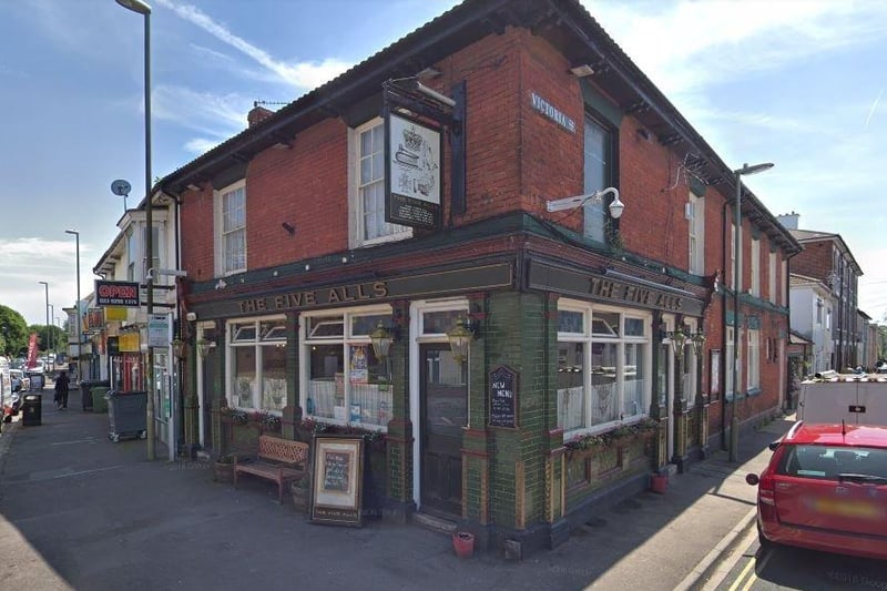 The Five Alls, a pub at 75 Forton Road, Gosport was given the maximum score - five - after assessment on September 5, the Food Standards Agency's website shows.