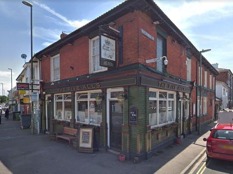 The Five Alls, a pub at 75 Forton Road, Gosport was given the maximum score - five - after assessment on September 5, the Food Standards Agency's website shows.