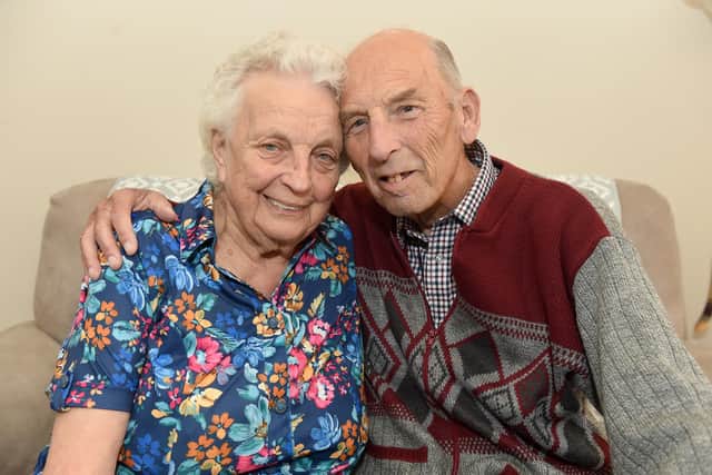 John Urry (81) and his wife Mable (82) from Gosport, celebrated their Diamond Wedding Anniversary on August 18. Picture: Sarah Standing (160922-3326)