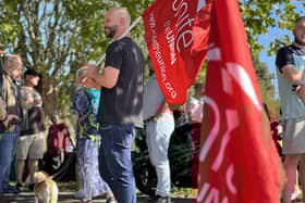 Members of the Unite Union working for Portsmouth City Council and other local authorities could go on strike. Pictured is a Unite union strike in Segensworth.