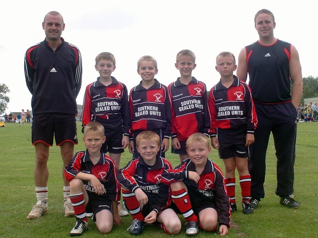 Back (from left): Martin Beach, Elliot Smart, Ashley Beach, Todd Libby, Luke Harris, Jamie Libby. Front: Liam Oliver, Josh Cartwell , Adam Hayter