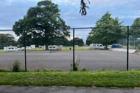 Travellers at Jubilee Park last week