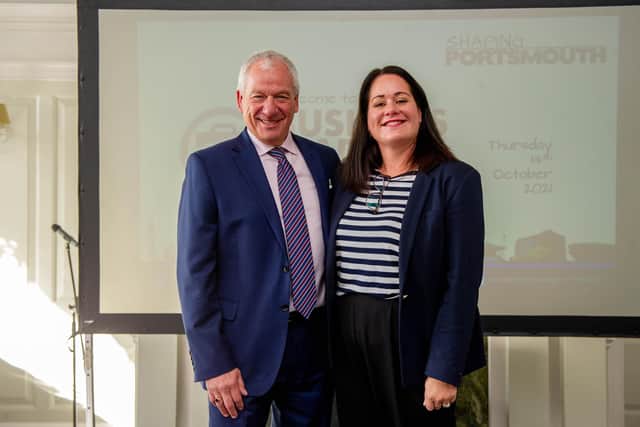 Shaping Portsmouth conference at Queens Hotel, Southsea on 14th October 2021Pictured: Stef Nienaltowski and Samantha McGrathPicture: Habibur Rahman