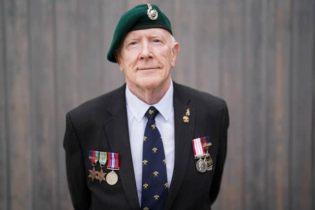 Veteran Peter Backlog ahead of Remembering National Service - 60 years on, a Royal British Legion commemoration event to mark the service and sacrifice of all National Service veterans, at the National Memorial Arboretum in Alrewas, Staffordshire. Picture date: Tuesday May 16, 2023. PA Photo. Photo credit should read: Jacob King/PA Wire