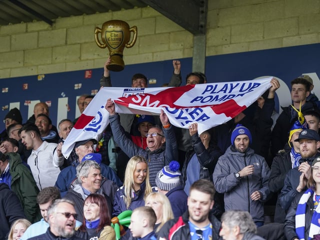1,095 Pompey fans packed out the away end at the LNER Stadium