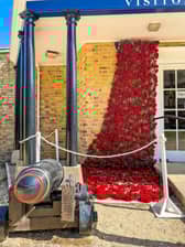 VE Day display outside the Buckler's Hard Museum