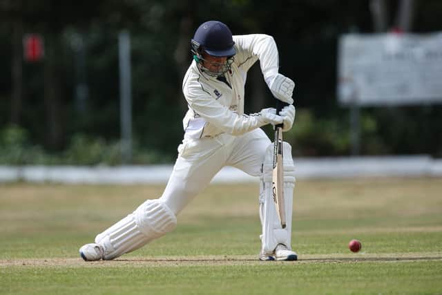 Playing a straight bat - Waterlooville's Archie Reynolds. Picture: Chris Moorhouse