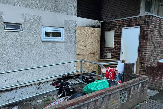 Fire crews from Cosham and Southsea were praised for their quick response to the blaze.