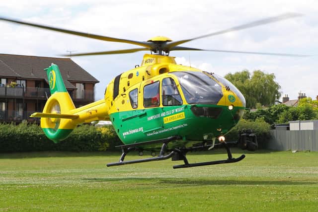 The Hampshire and Isle of Wight Air Ambulance was called out to an 11-year-old boy in Fareham tonight