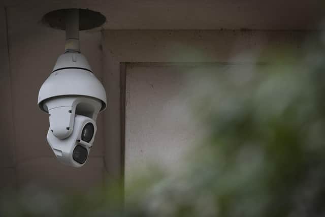 LONDON, ENGLAND - AUGUST 16: A CCTV camera in Pancras Square near Kings Cross Station on August 16, 2019. Picture: Dan Kitwood/Getty Images.
