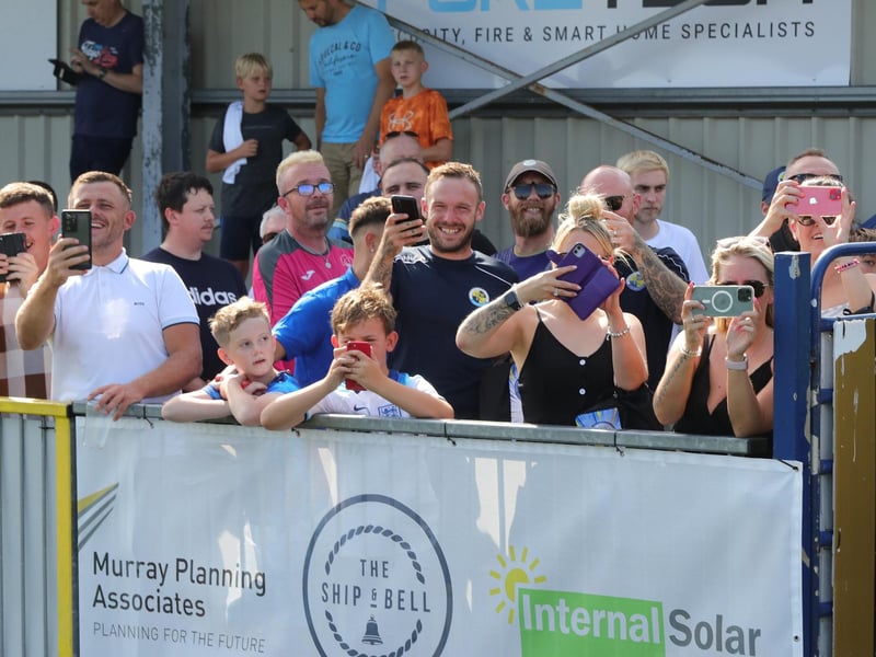 Hawks fans happy in the sunshine
(Photo credit should read Picture/s by Dave Haines)