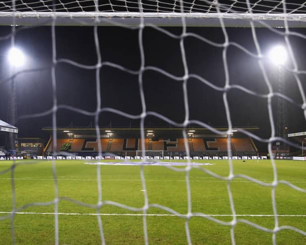 CAMBRIDGE, ENGLAND - JANUARY 09:  A general view of the stadium as the rain falls prior to the Emirates FA Cup Third Round match between Cambridge United and Leeds United at Cambs Glass Stadium on January 9, 2017 in Cambridge, England.  (Photo by Julian Finney/Getty Images)