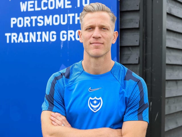 Despite lack of pre-season, stood firm and showed his defensive qualities and willingness to scrap. Pic: Portsmouth FC.