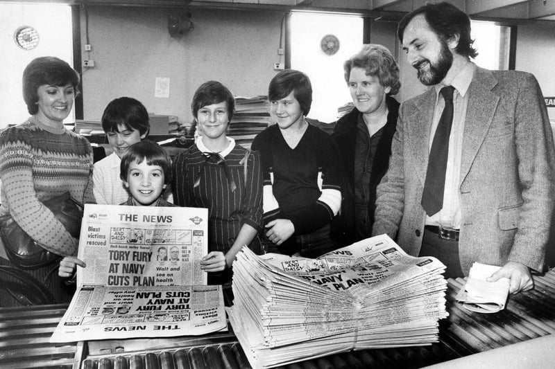 1982 and  Elaine Willoughby's mum (June), sister (Karen) & sister in law (Tracy) visited The News Centre to see how papers were printed as Karen & Tracy used to deliver the journal.