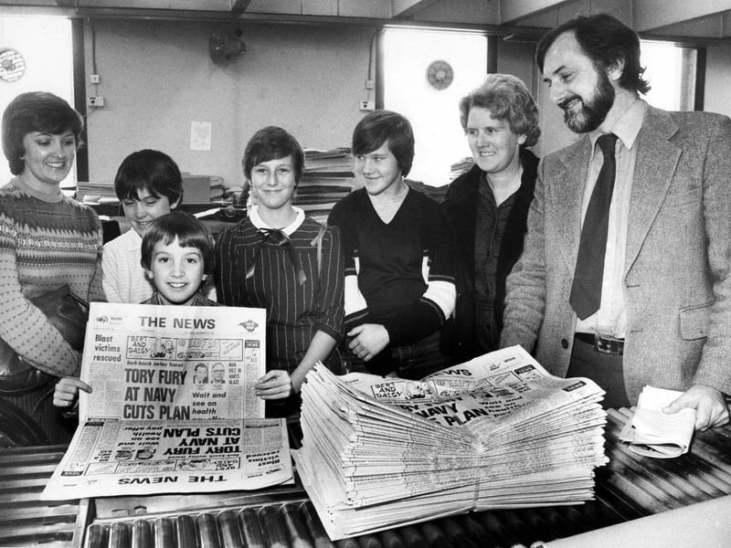1982 and  Elaine Willoughby's mum (June), sister (Karen) & sister in law (Tracy) visited The News Centre to see how papers were printed as Karen & Tracy used to deliver the journal.