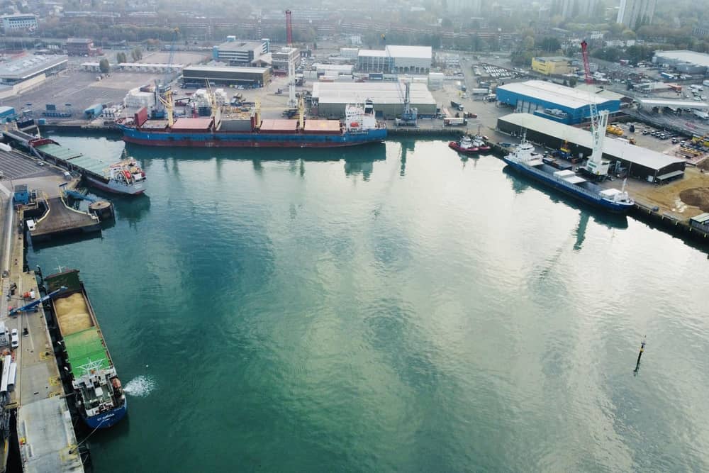 Portsmouth International PortImage credit: Martin Davies/Portico From left to right - GT Ariuga (grain), Karla C (oats), Ansac Pride (Paper), Musketier (lo-lo container service for the Channel Islands)