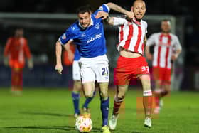 James Dunne was a fierce competitive during his time at Fratton Fratton, collecting 11 bookings and two suspension in 39 appearances. Picture: Joe Pepler