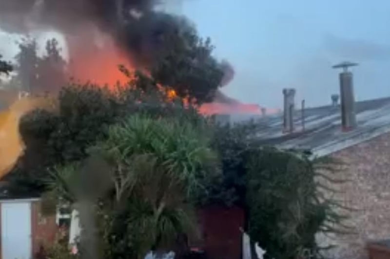 A massive fire erupted at a premises on New Road, Fratton, this morning August 19. Pic: Supplied