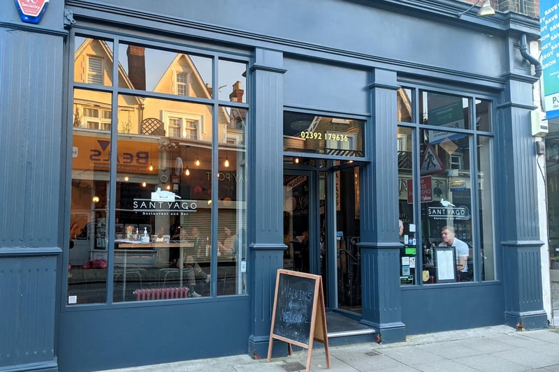 Sant-Yago on Clarendon Road, Southsea, is a cocktail bar and tapas restaurant. SquareMeal said: "Serving up impressive tapas in a romantic setting makes this one of Southsea’s date night hotspots."