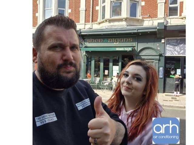 Dale Harvey and Holly Booth visited 19 pubs/bars in Portsmouth on Saturday, April 19.