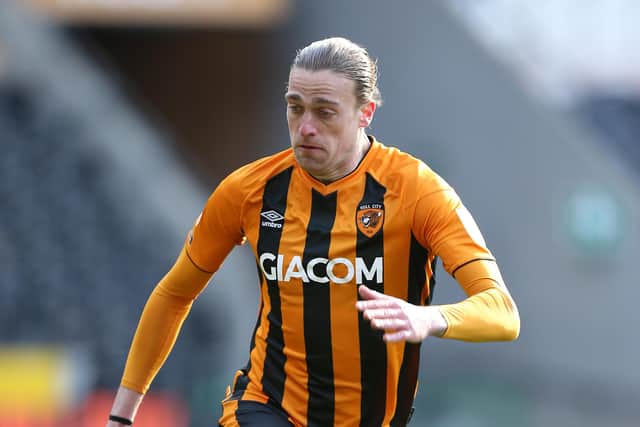 Tom Eaves has been linked with Pompey - yet it is understood Danny Cowley is not interested in the Hull striker. Picture: Pete Norton/Getty Images