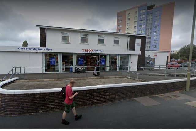 The Tesco store in Forton Road, Gosport, where the attack took place on April 2. Photo: Google.