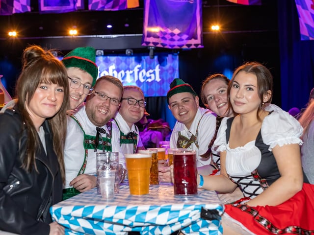 Portsmouth Guildhall played host to this years Oktoberfest event, with hundreds of guests over two sessions and German themed live music.Pictured - Oktoberfest guests enjoying the atmosphere and live musicPhotos by Alex Shute