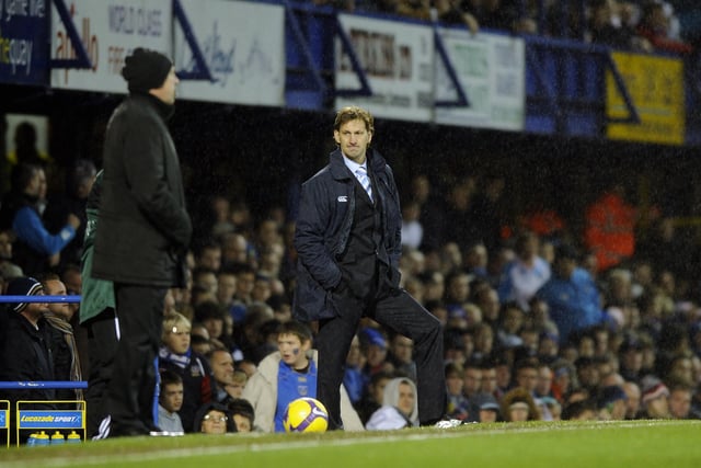 Tony Adams became Portsmouth manager in October 2008. he was promoted from his assistant manager role after Harry Redknapp left to manage Spurs. The most prominant game Adams managed was in the Europa League, a 2-2 draw at Fratton Park against AC Milan. The Blues were leading the tie with six minutes to go. PICTURE: STEVE REID (084754-284)