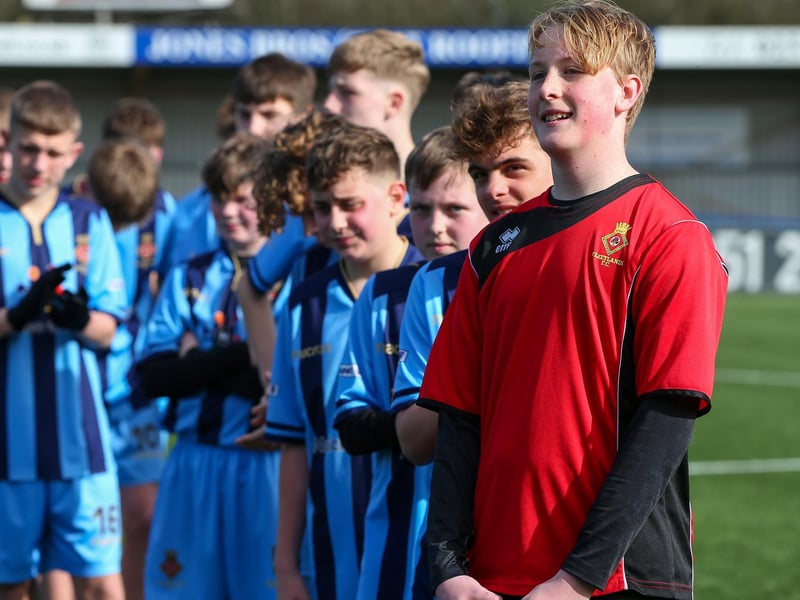 Fleetlands Reds keeper Finn Uniacke is chosen as man of the match. Picture: Chris Moorhouse