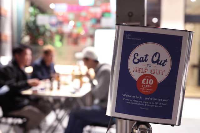 People taking advantage of the government initiative Eat Out to Help Out. Picture: Yui Mok/PA Wire