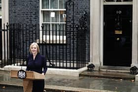 New Prime Minister Liz Truss makes a speech outside 10 Downing Street, London, after meeting Queen Elizabeth II and accepting her invitation to become Prime Minister and form a new government. Picture: PA Wire