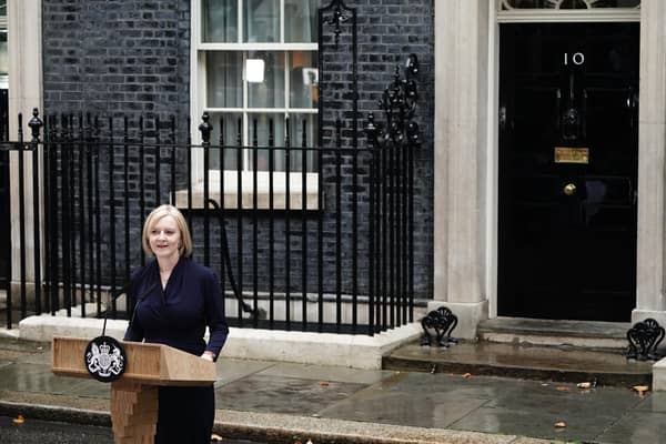 New Prime Minister Liz Truss makes a speech outside 10 Downing Street, London, after meeting Queen Elizabeth II and accepting her invitation to become Prime Minister and form a new government. Picture: PA Wire