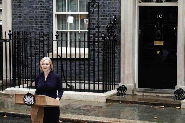 New Prime Minister Liz Truss makes a speech outside 10 Downing Street, London, after meeting Queen Elizabeth II and accepting her invitation to become Prime Minister and form a new government. Picture: PA Wire