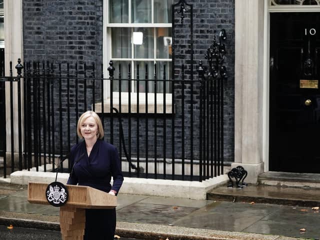 New Prime Minister Liz Truss makes a speech outside 10 Downing Street, London, after meeting Queen Elizabeth II and accepting her invitation to become Prime Minister and form a new government. Picture: PA Wire