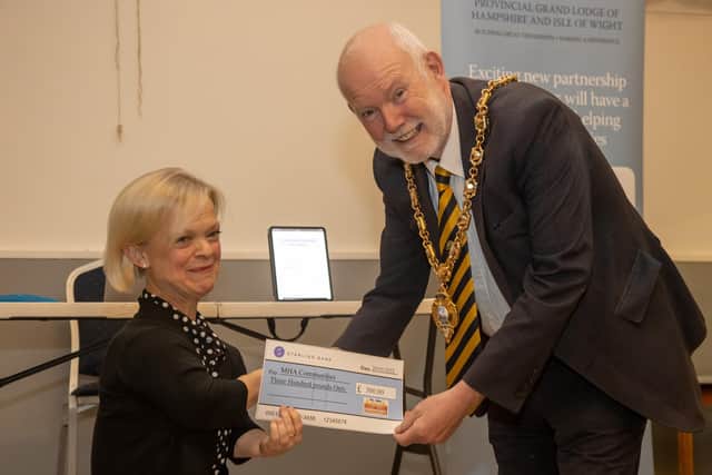 Mayor of Gosport Mark Hook with Debbie Spicer from MHA Communities Gosport & Fareham. Photos by Alex Shute