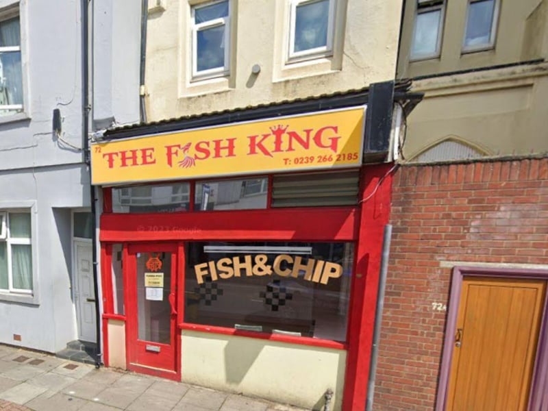 The Fish King at 72 Kingston Road, Portsmouth, was rated four on August 17 2023.