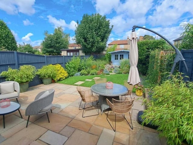 The garden is a gorgeous space that is perfect for hosting family gatherings and it has been well kept by the current owners.