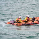 Larne volunteer RNLI crew rescued two people onboard fishing boat that had broken down. Picture: Larne RNLI