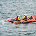 Larne volunteer RNLI crew rescued two people onboard fishing boat that had broken down. Picture: Larne RNLI